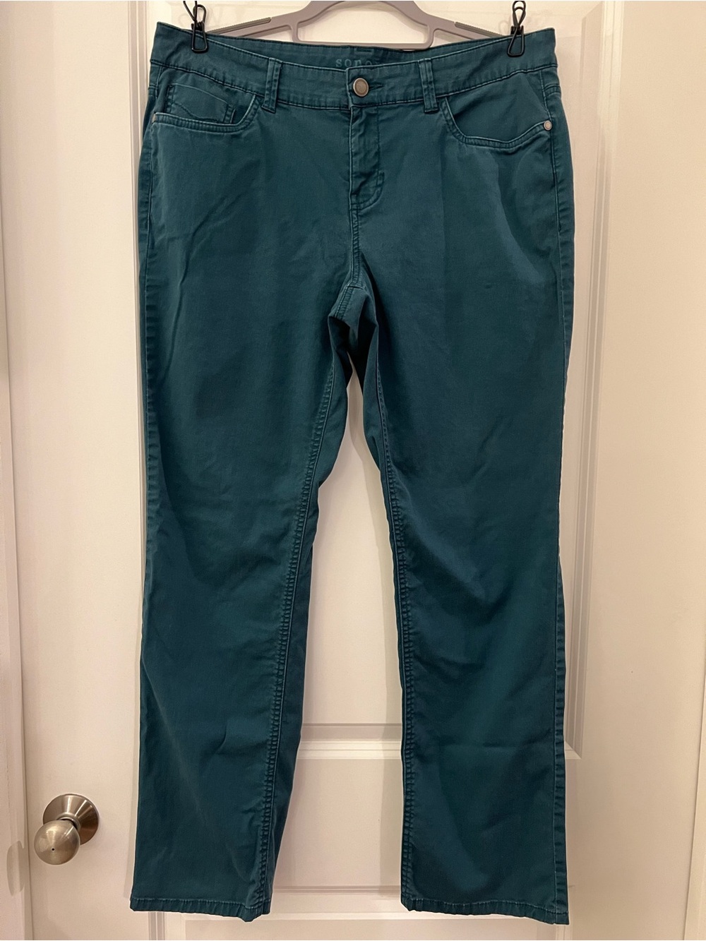 Sonoma Life & Style Modern Fit Teal Straight-Leg Lightweight Jeans/Pants